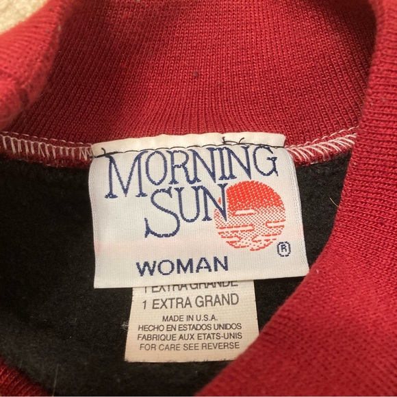 Vintage 90’s Graphic Pullover Sweatshirt Woodland Animals Cabincore Women’s XL - Picture 3 of 7